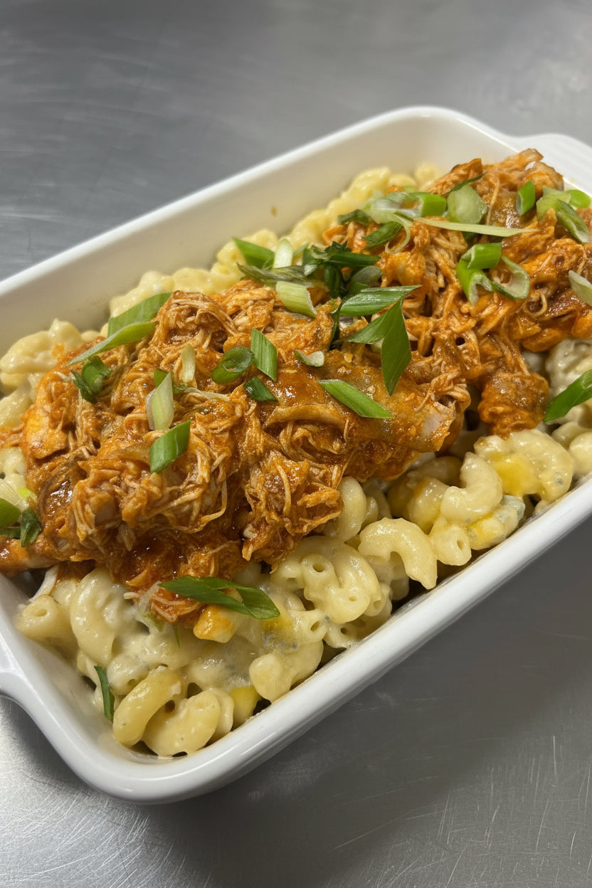 Mac & Cheese with Buffalo Chicken